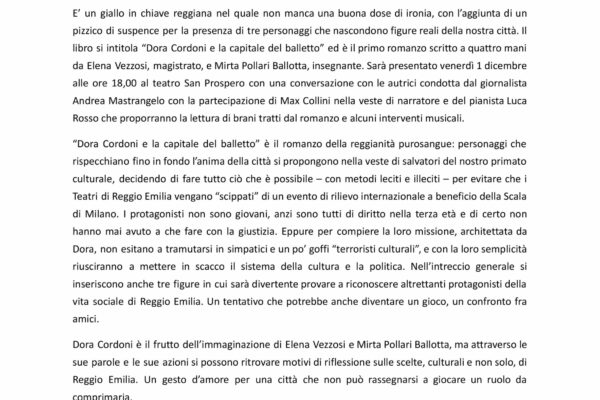 NUOVO COMUNICATO STAMPA